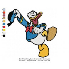 Donald and Daisy Duck 27 Embroidery Design